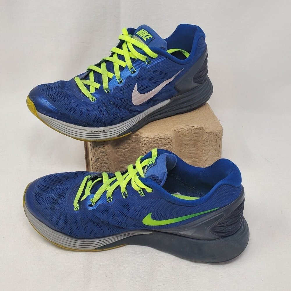 Nike Womens Lunarglide 6 654155-400 Blue Running Shoes Sneakers Size 5.5Y